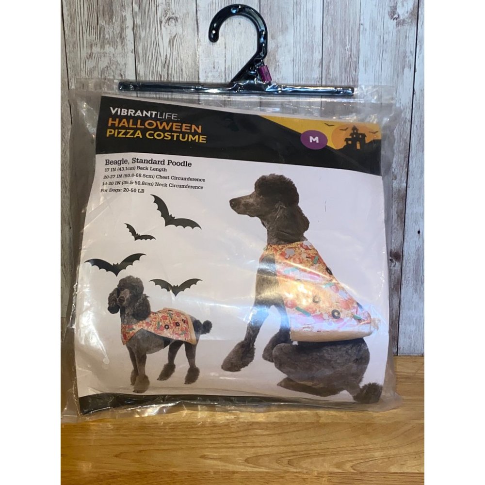 NEW Pizza Slice Costume Pet Size Medium Dog (20-50 lbs) Halloween Vibrant Life